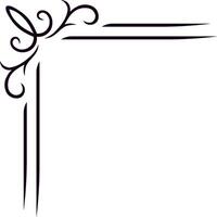 Elegant corner border with floral design adding a touch of sophistication, perfect for invitations, greeting cards, certificates, and various design projects vector