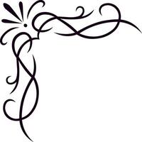 Elegant corner border creating a decorative frame with swirls and flourishes, perfect for adding a touch of sophistication to invitations, greeting cards, or any design project vector