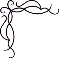 Elegant corner border creating a sophisticated frame, adding a touch of class and style to invitations, announcements, certificates, diplomas, and other documents vector