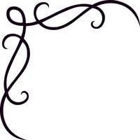 Decorative corner ornament featuring elegant curves and intricate flourishes, enhancing the sophistication of any design project with its vintage charm and classic appeal vector