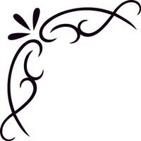 Corner ornament with elegant swirls and flourishes, creating a sophisticated and decorative frame, perfect for enhancing designs and adding a touch of classic style vector
