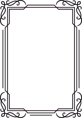 Elegant vintage decorative frame with swirls adding a touch of sophistication, perfect for certificates, diplomas, invitations, menus, labels, and various design projects