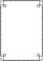 Black geometric pattern forming a rectangular frame with stepped edges and square corner elements on white background, ideal for certificates, diplomas, or decorative purposes vector