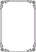Classic rectangular frame with delicate floral corners creating an elegant and refined border, perfect for adding a touch of sophistication to any design or artwork vector