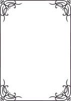Decorative frame with elegant floral corners creating a sophisticated border, ideal for certificates, invitations, or vintage style designs, adding a touch of classic charm vector