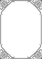 Classic decorative frame with floral corners creates an elegant border, perfect for adding a touch of sophistication to wedding invitations and other special occasions vector