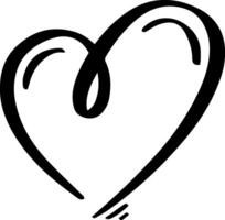 Continuous line drawing forming a heart shape, symbolizing romance, passion, and emotional connection, creating a simple yet expressive visual element vector
