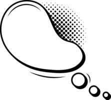 Retro empty comic book speech bubble with halftone and motion lines is waiting to be filled with text, ideal for comics and pop art designs vector