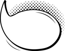 Empty comic style speech bubble with a halftone pattern is ready for custom text, perfect for expressing thoughts, ideas, or dialogue in a fun and engaging way vector