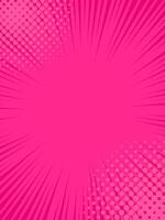 Concentrated speed lines and halftone dots converging in the center creating a vibrant, dynamic backdrop with copy space, perfect for comic books and graphic designs vector