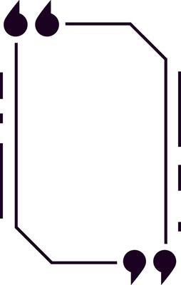 Black quotation marks are framing a blank space, inviting viewers to add their own text or message, creating a personalized and impactful statement
