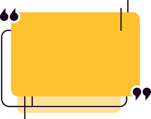 Yellow text box with quotation marks is perfect for adding testimonials, quotes, and engaging content to social media posts, websites, and marketing materials