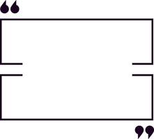 Minimalist and elegant empty quote box with quotation marks is waiting to be filled with a captivating quote or testimonial, offering a clean and modern design for various communication purposes vector