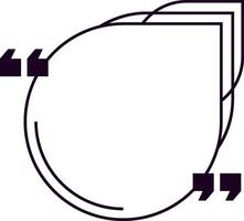 Minimalist and modern round frame with quotation marks is perfect for highlighting text, quotes, or testimonials, adding a touch of sophistication and style to any design vector