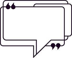 Empty speech bubble with quotation marks is ready to be filled with inspiring quotes, facilitating communication and encouraging thoughtful dialogue vector