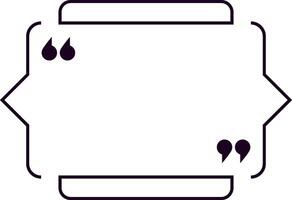 Quote frame with quotation marks is waiting to be filled with text, providing a stylish and elegant way to highlight important words or phrases vector