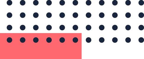 Coral and white background featuring a regular arrangement of dark blue dots creating a striking geometric pattern, suitable for various design applications vector