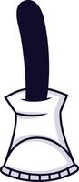 Cartoon drawing of an almost empty tube of cream, paste, or gel squeezing out the last drop, isolated illustration on white background vector