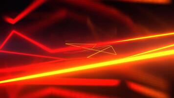 Red and Orange Abstract Neon Corridor Background VJ Loop I 4K video