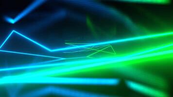 Blue and Green Abstract Neon Corridor Background VJ Loop I 4K video