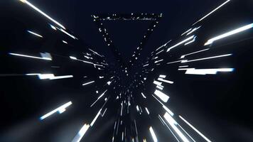White and Red Triangle Strobe Neon Futuristic Corridor Background VJ Loop I 4K video