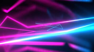 Cyan and Pink Abstract Neon Corridor Background VJ Loop I 4K video