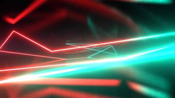 Turquoise and Red Abstract Neon Corridor Background VJ Loop I 4K video