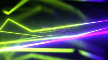 Purple and Light Green Abstract Neon Corridor Background VJ Loop I 4K video