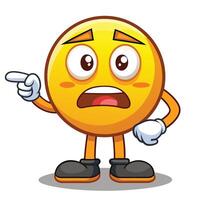 emoticon character with angry expression vector
