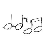 a drawing of a musical note vector