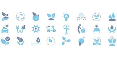Ecology . Set of editable stroke icons.Set of Ecology vector