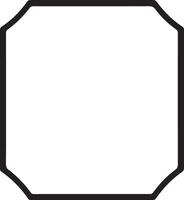 A black and white square with a white border vector