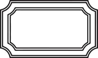 A black and white frame with a border vector