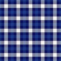 Scotland check texture tartan, azul seamless pattern. Sixties plaid background fabric textile in blue and white colors. vector