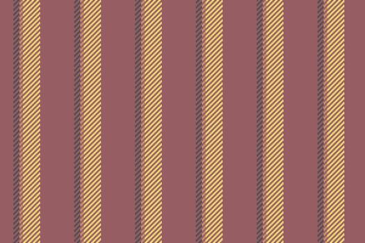 Rarmony vertical textile fabric, custom background lines texture. Dational stripe seamless pattern in red and yellow colors. vector