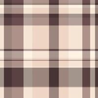 Elegant neutral plaid pattern in soft browns and creams. Perfect for textile design, website backgrounds, or stationery. Subtle yet stylish, this seamless texture offers versatile application. vector