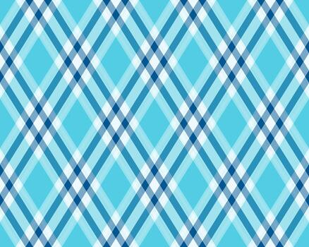 Striking diagonal plaid pattern in refreshing blue hues. Perfect for textile design, website backgrounds, or any project needing a modern, stylish geometric texture. vector