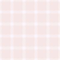 Outline check fabric plaid, dog tooth pattern background. Short seamless textile texture tartan in lavender blush and white colors. vector