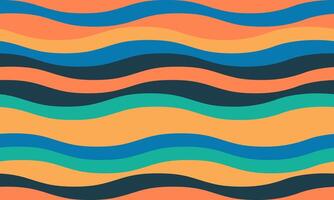 Vibrant wavy stripes in a bold, retro style. Perfect for website backgrounds, textile designs, or adding a playful touch to your projects. The cheerful color palette evokes summer and fun. vector