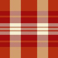 No people pattern fabric plaid, rich background tartan check. Machinery texture textile seamless in red and orange colors. vector