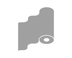 Simple, stylish icon of a roll of material unfurling. Perfect for websites, apps, or presentations needing a clean graphic for packaging, fabric, paper, or similar products. vector