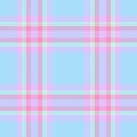 Duvet tartan seamless fabric, deep background texture textile. Geometrical pattern check plaid in light and cyan colors. vector