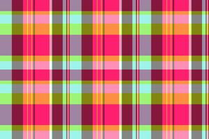 African texture textile tartan, ethnic background pattern. Material fabric plaid seamless check in pink and lime colors. vector