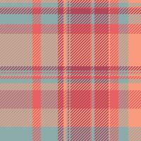 Industry pattern plaid textile, improvement fabric background texture. Scottish check tartan seamless in red and pastel colors. vector