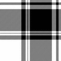 Quiet pattern plaid check, coat seamless texture. Glamor fabric tartan background textile in white and black colors. vector