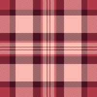 Classic check fabric background, path texture pattern textile. Linear seamless tartan plaid in light and red colors. vector