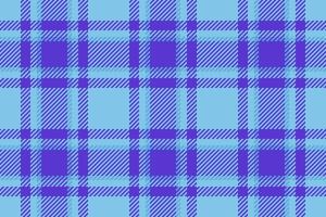 Mosaic check plaid, tee seamless texture fabric. Indoor background textile tartan pattern in cyan and indigo colors. vector