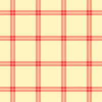 Line pattern textile seamless, string tartan check. Handkerchief texture background fabric plaid in red and light colors. vector