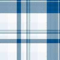 Thread fabric plaid textile, lady texture check background. Guy seamless tartan pattern in cyan and white colors. vector