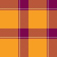 Customer pattern texture seamless, graphic fabric tartan plaid. Product background check textile in pink and orange colors. vector